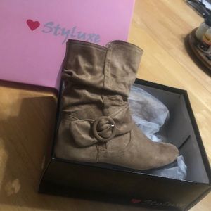 Styluxe faux suede boots